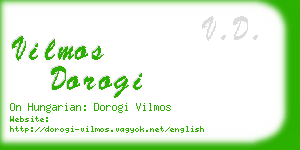 vilmos dorogi business card